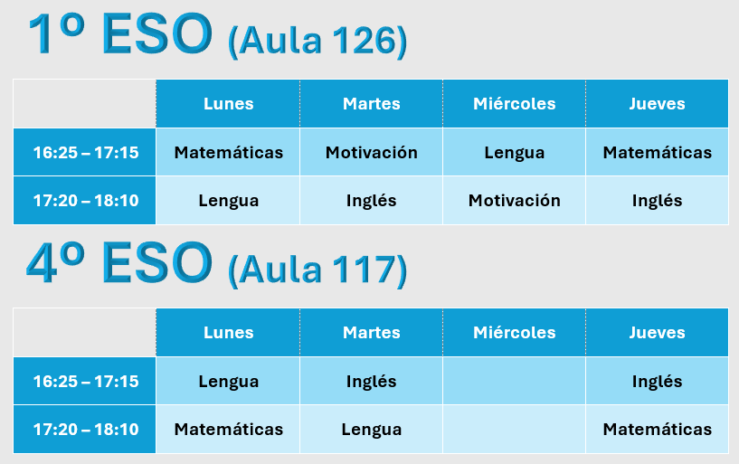 Horario 25/26